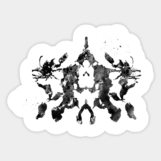 Rorschach inkblot test Sticker by erzebeth